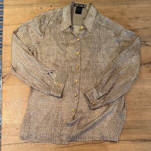 Escada Margaretha Ley silk blouse with metallic thread made in Germany